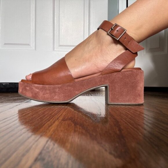seychelles camel platform sandals - Picture 1 of 3